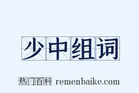 少中组词是什么意思的图片